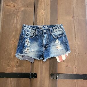 Mossimo High Rise Patriotic Denim Shorts SIZE 3